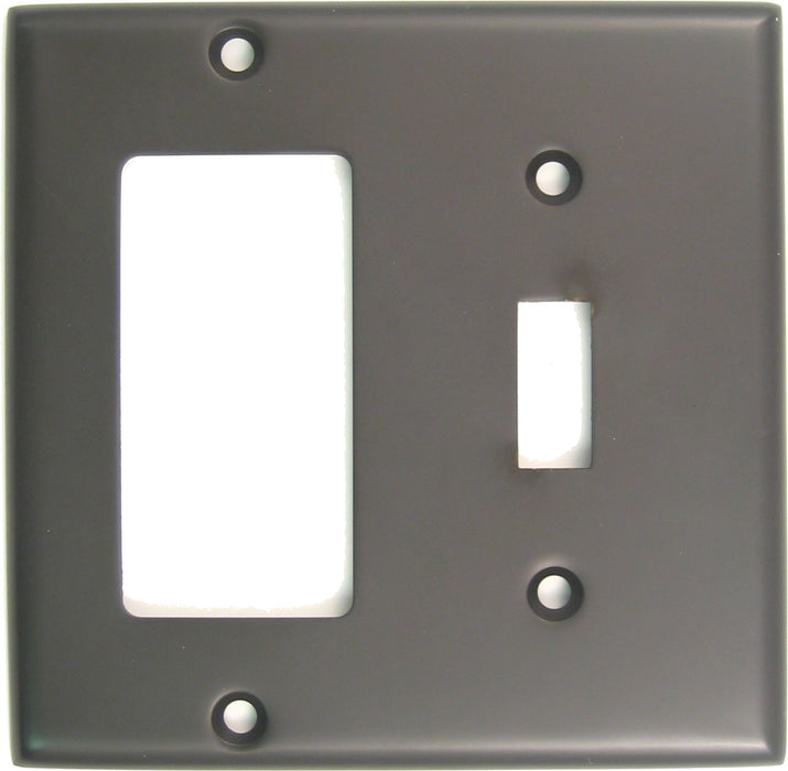Rusticware 788ORB Double Rocker and Toggle Switch Plate Oil Rubbed Bronze Finish