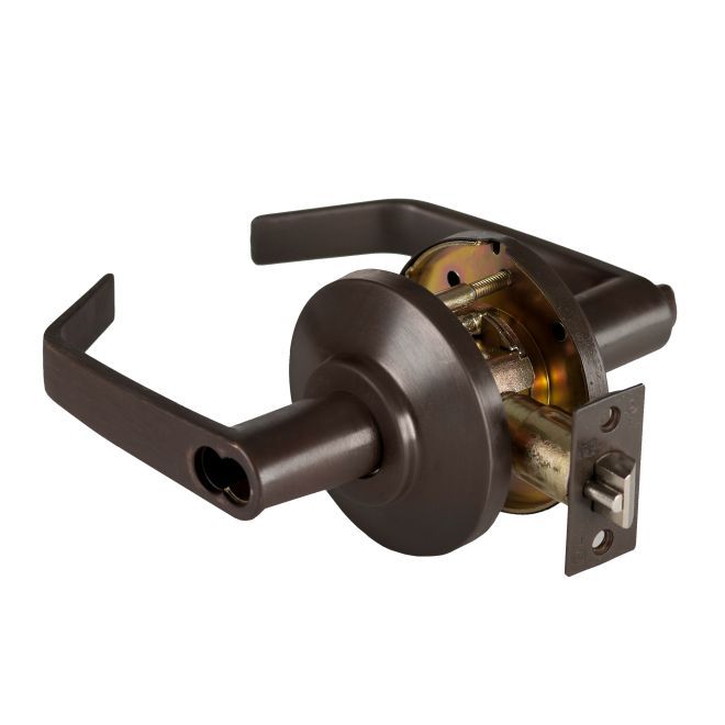 Best 7KC37AB15DS3613 7K Series 2-3/4" Backset 7 Pin Entry 15 Lever and D Rose ANSI Strike Less Core Oil Rubbed Bronze Finish