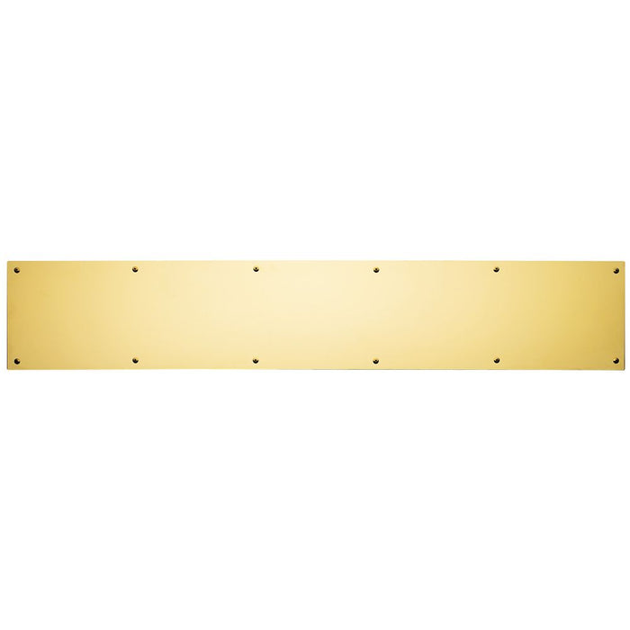 Ives Commercial 84003624 6" x 24" Kick Plate Bright Brass Finish