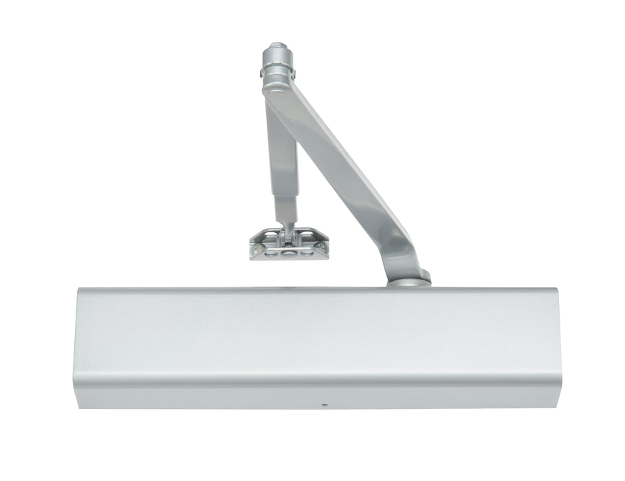 Norton 8501689 Adjustable Surface Mount Door Closer with Full Cover and Sex Nuts Aluminum Finish