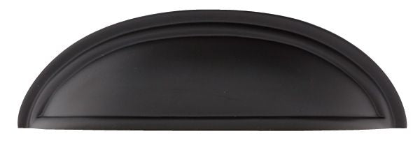 Emtek 86173US19 Cup Cabinet Pull with 4" Center To Center Flat Black Finish