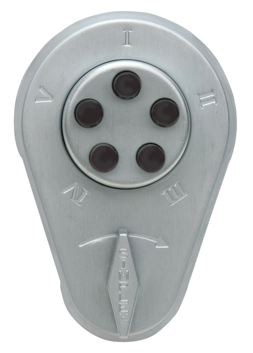 Kaba Simplex 90226D Auxiliary Lock with Thumbturn; 1" Deadbolt for 1-3/8" to 1-1/2" Door Satin Chrome Finish