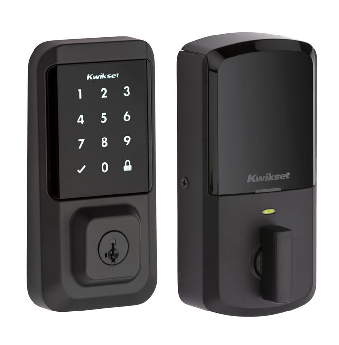 Kwikset 939WIFITSCR-514S Halo Wi-Fi Enabled Smart Lock Deadbolt with Touchscreen and SmartKey Backup Matte Black Finish