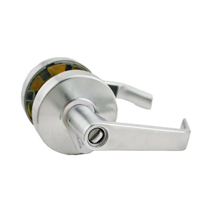Yale Commercial AU4607LN626LC Office Entry Augusta Lever Grade 2 Cylindrical Lock Less Cylinder, MCD234 Latch, and 497-114 Strike US26D (626) Satin Chrome Finish