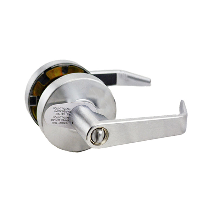 Yale Commercial AU4607LN626 Office Entry Augusta Lever Grade 2 Cylindrical Lock with Para Keyway, MCD234 Latch, and 497-114 Strike US26D (626) Satin Chrome Finish