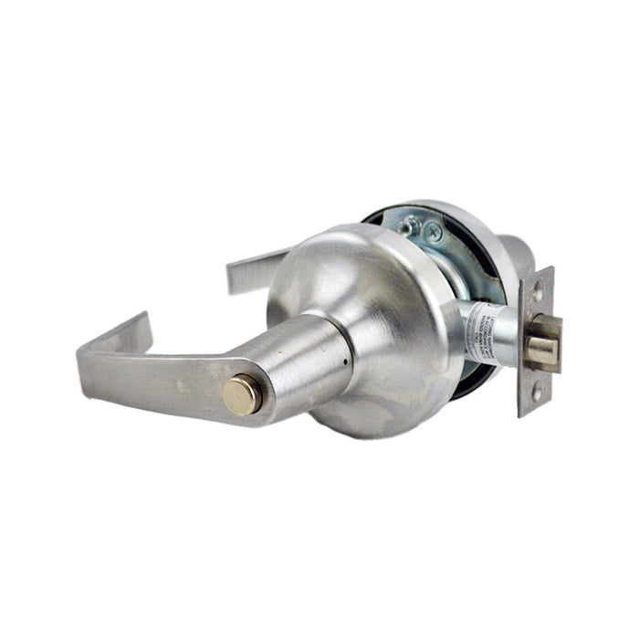 Yale Commercial AU4704LN626LC Entry Augusta Lever Grade 1 Cylindrical Lock Less Cylinder, 694 Latch, and 497-114 Strike US26D (626) Satin Chrome Finish