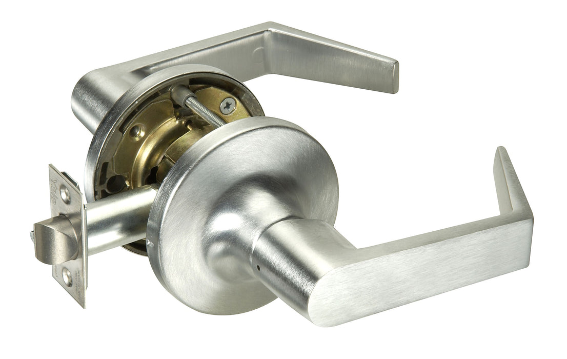 Yale Commercial AU5401LN626 Passage Augusta Lever Grade 1 Cylindrical Lock with 693 Latch and 497-114 US26D (626) Satin Chrome Finish