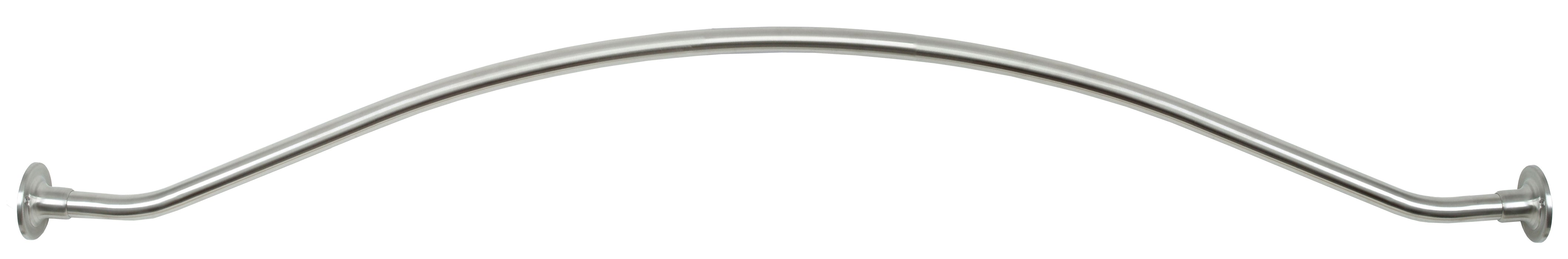 Pamex BSRCP573 5' Spacious Shower Rod with Flange Bright Chrome Finish