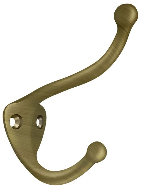 Deltana CAHH3U5 Coat and Hat Hook, Antique Brass Finish