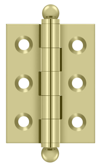 Deltana CH2015U3-UNL 2" x 1-1/2" Hinge; with Ball Tips; Unlacquered Bright Brass Finish