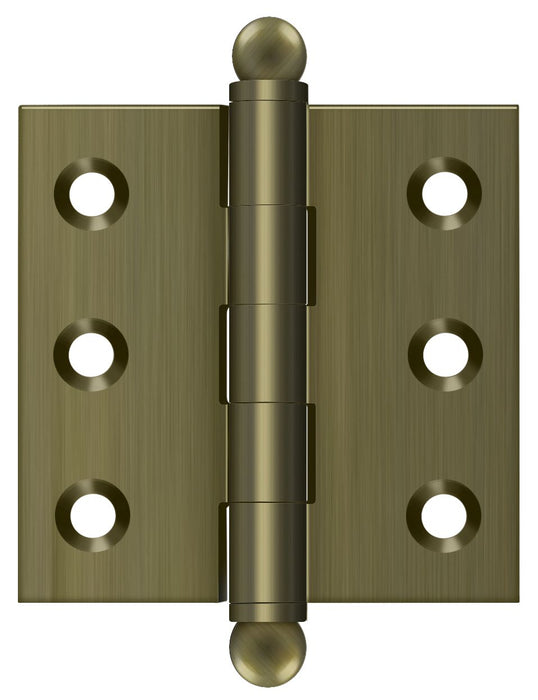 Deltana CH2020U5 2" x 2" Hinge; with Ball Tips; Antique Brass Finish