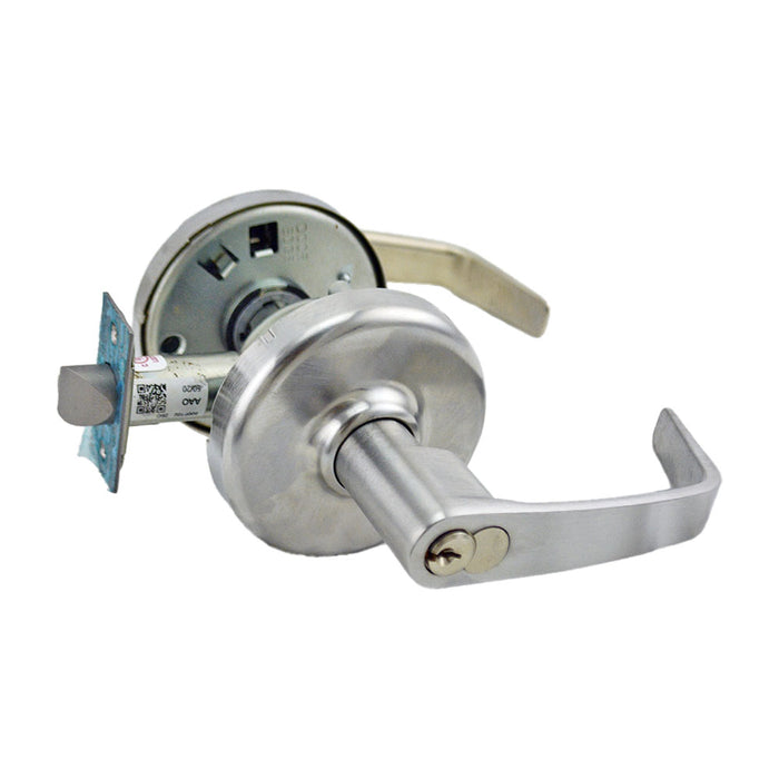 Corbin CL3851NZD626C6 Zinc Newport Lever and D Rose Single Cylinder Entry Grade 2 Standard Duty Lever Lock IC 6 Pin Satin Chrome Finish