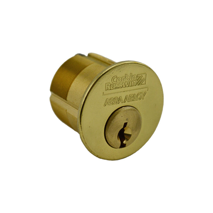 Corbin CR1000118A01612L4 1-1/8" Standard Mortise Cylinder with Cloverleaf Cam and 6 Pin L4 Keyway Satin Bronze Finish