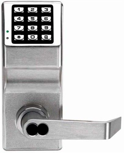 Alarm Lock DL2700IC26DC Trilogy Electronic Digital Lever Lock with Interchangeable Core for Corbin Prep Satin Chrome Finish