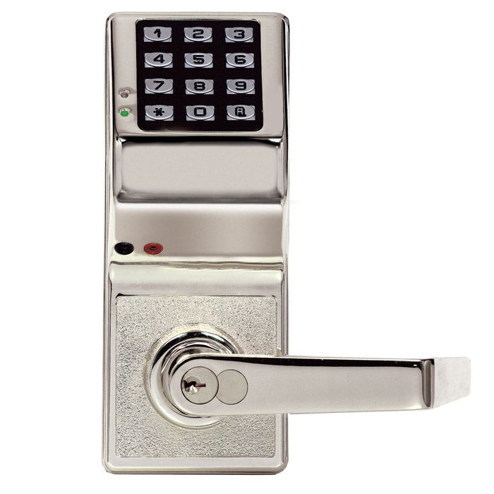 Alarm Lock DL280026D Trilogy Electronic Digital Lever Lock with Enhanced Features Satin Chrome Finish