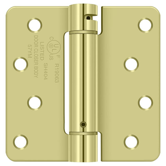 Deltana DSH4R42D 4" x 4" x 1/4" Spring Hinge; Zinc Dichromate Plated Finish