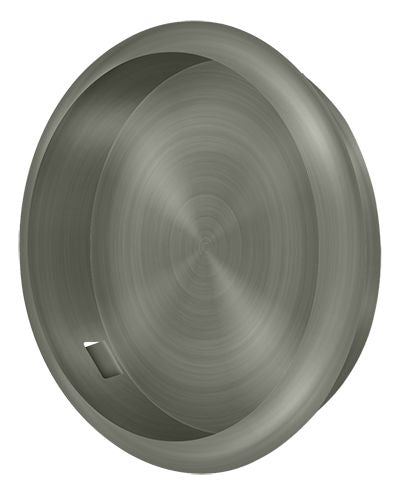 Deltana FP221RU15A Flush Pull; Round; 2-1/8" Diameter; Antique Nickel Finish