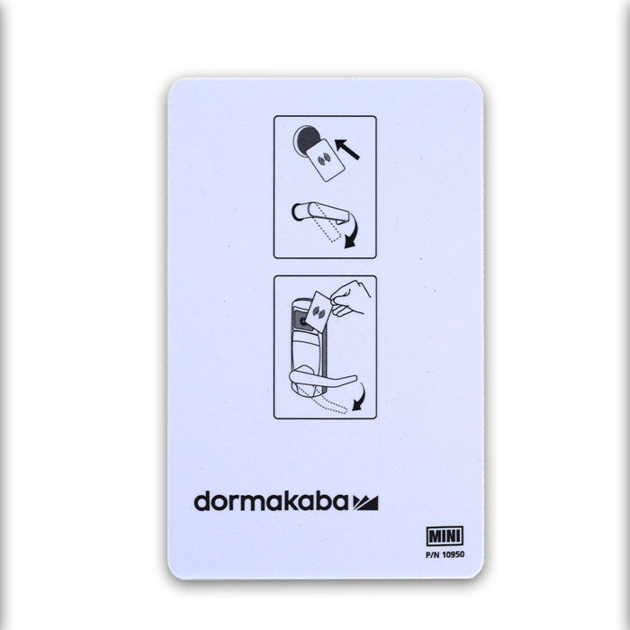 Dormakaba KA1410 MiFare Construction Zone Card; Use with Nova-D, Saffire, and RT Locksets