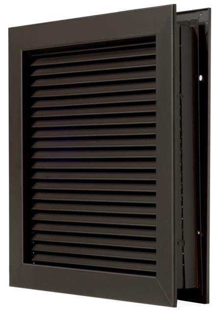National Guard Products L700RXDKB18X18 18" x 18" Self Attaching No Vision Door Louver for 1-3/4" Doors Dark Bronze Finish