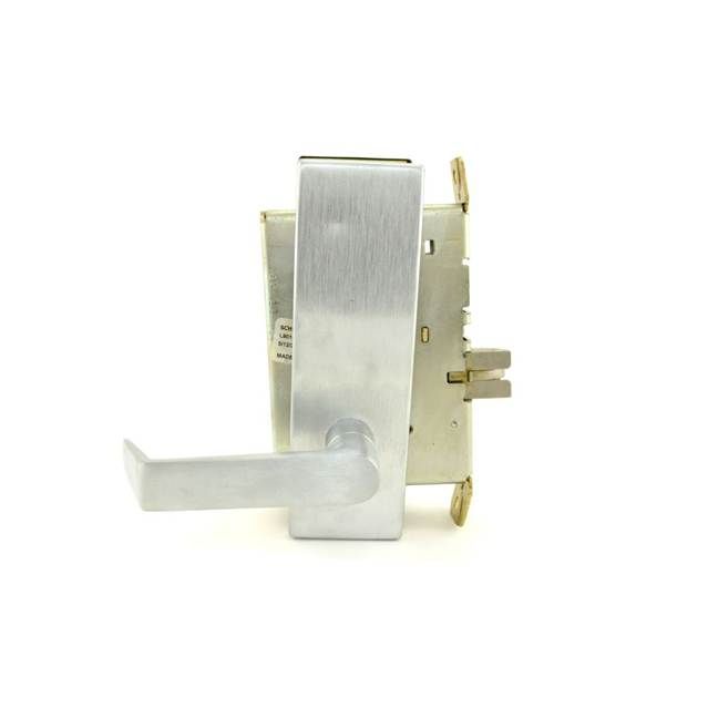 Schlage Commercial L901006N626 Passage Latch Mortise Lock with 06 Lever and N Escutcheon Satin Chrome Finish