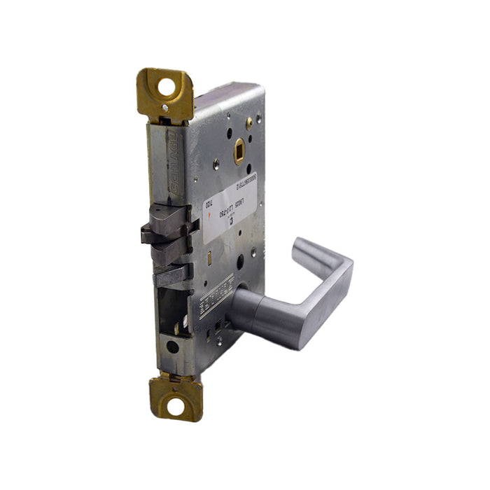 Schlage Commercial L902506A626 Exit Mortise Lock with 06 Lever and A Rose Satin Chrome Finish