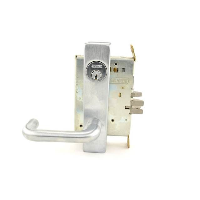 Schlage Commercial L9050P03L626 Entry / Office Mortise Lock C Keyway with 03 Lever and L Escutcheon Satin Chrome Finish