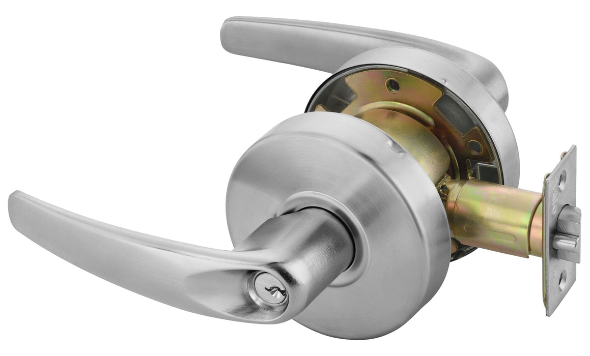 Yale Commercial MO4605LN626 Storeroom Monroe Lever Grade 2 Cylindrical Lock with Para Keyway, MCD234 Latch, and 497-114 Strike US26D (626) Satin Chrome Finish