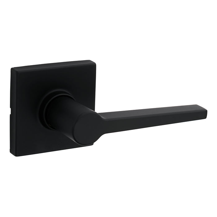 Safelock SL1002DALSQT-514 UL Rated Daylon Lever with Square Rose Passage Lock with RCAL Latch and RCS Strike Matte Black Finish