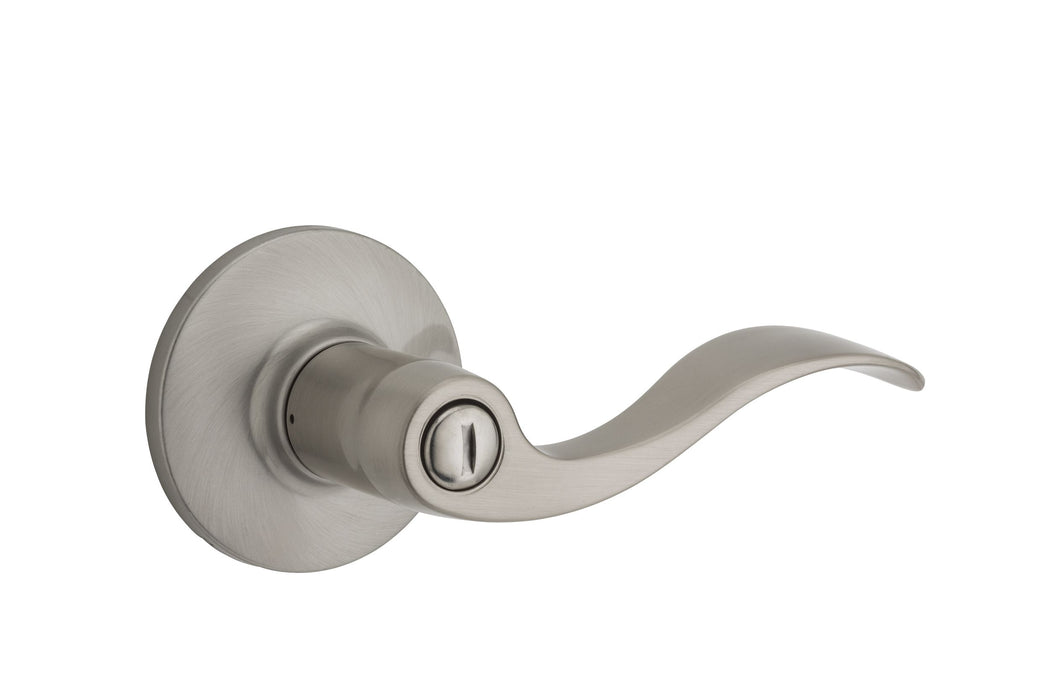 Safelock SL3000LY-15 Layton Lever Privacy Lock with RCAL Latch and RCS Strike Satin Nickel Finish