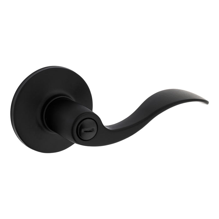 Safelock SL3000LY-514 Layton Lever Privacy Lock with RCAL Latch and RCS Strike Matte Black Finish