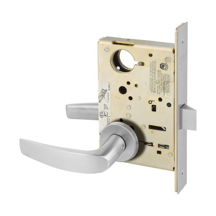 Sargent TR8215LNB26D Passage Mortise Trim Only with B Lever and LN Rose Satin Chrome Finish