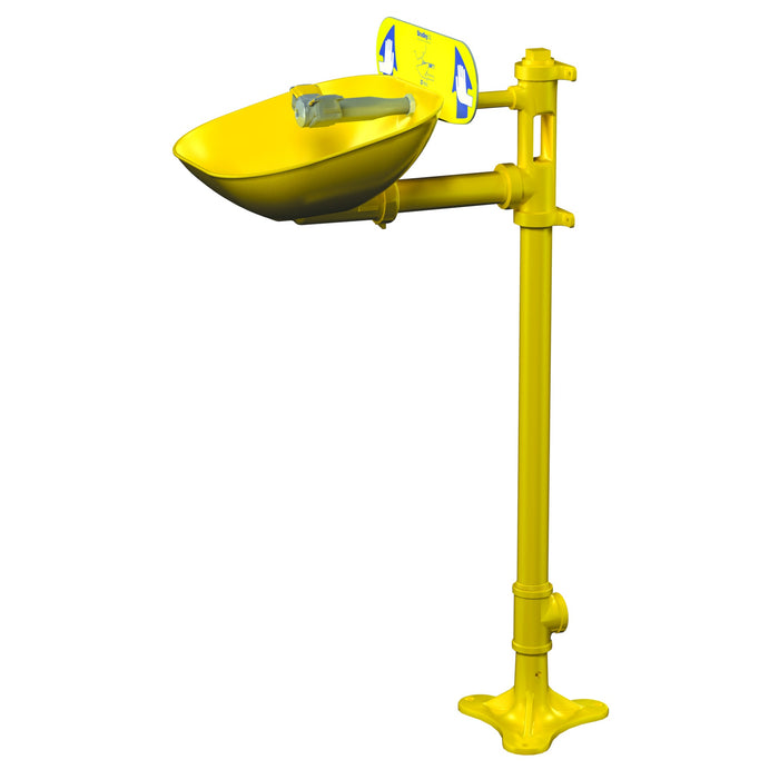 Pedestal-Mounted Eyewash, Plastic Bowl, BSPP